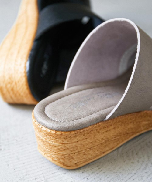 Fashion Letter(ファッションレター)/[S－LL] アシメデザインでコーデに洒落感をプラスするコンフォートサンダル 日本製 美脚 サンダル レディース サンダル ヒール ウエッジソール 靴 ウェッジ/img16