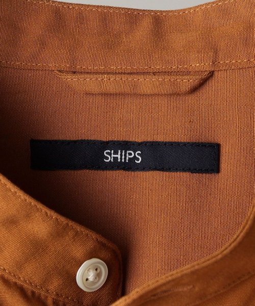 SHIPS MEN(シップス　メン)/SHIPS: テンセル/リネン バンドカラーシャツ S/S/img36