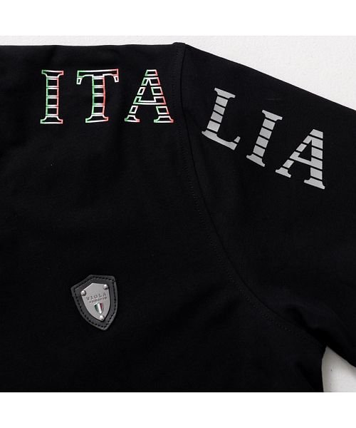 VIOLA(ヴィオラ)/VIOLA メタリックバックプリントクルーネック半袖Tシャツ メンズ トップス バックプリント インナー シンプル イタリアンカラー プリント メタリック ロゴ/img08