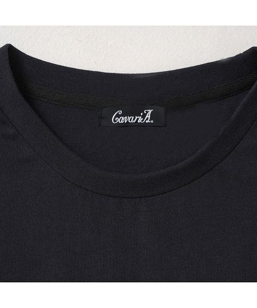 CavariA(キャバリア)/CavariA 発泡バックプリントクルーネック半袖ビッグTシャツ メンズ ブランド 半袖 発泡プリント トップス ビッグ ロゴ ビッグシルエット 綿100% ビ/img16