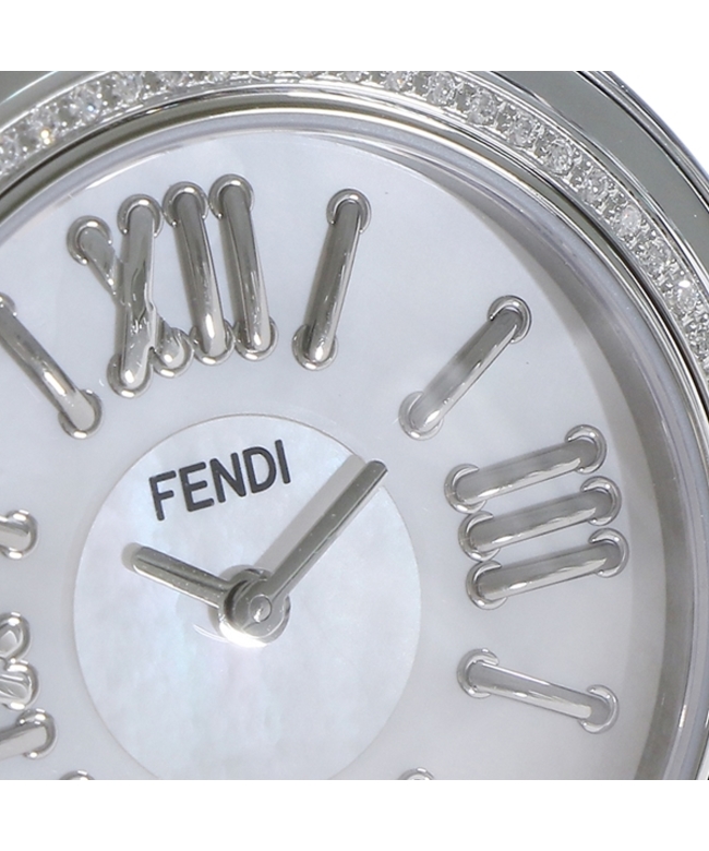 フェンディ 時計 レディース セレリア37mm クォーツ パール ブラック FENDI F8010345H0C0+SSN18R0 レザー