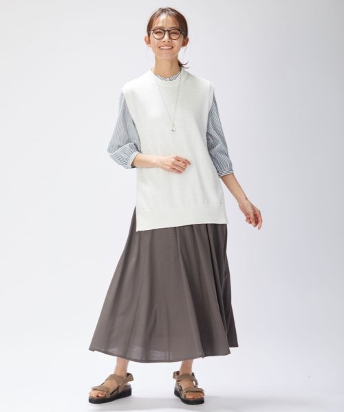 J.PRESS LADIES（LARGE SIZE）(J．プレス　レディス（大きいサイズ）)/【洗える】LICOテープ ニット ベスト/img03