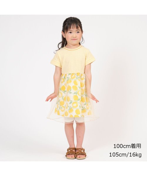 子供服 Will Mery ウィルメリー フルーツ柄切替チュール半袖ワンピース 80cm 130cm N ウィルメリー Will Mery Magaseek