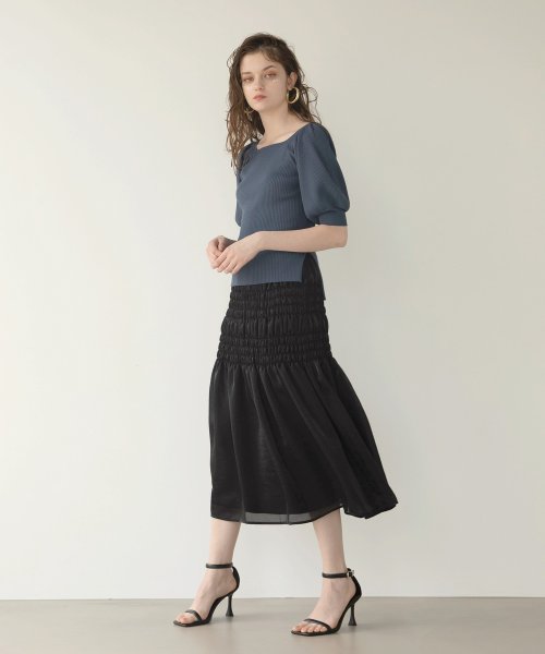 MIELI INVARIANT(ミエリ インヴァリアント)/Aurora Shirring Skirt/img09