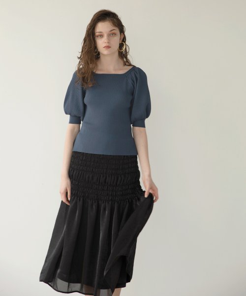 MIELI INVARIANT(ミエリ インヴァリアント)/Aurora Shirring Skirt/img12