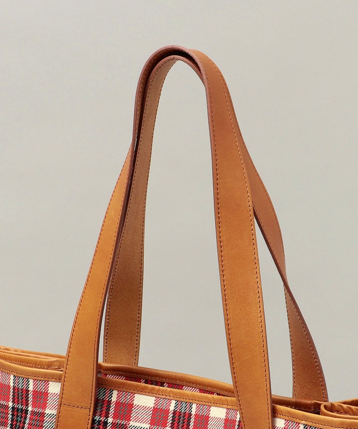 デザイナーズvintage 販売 WINE LABEL: TARTANCHECK ECO BAG TOTE リュック・バックパック 人気