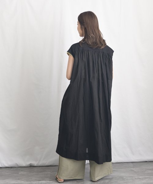 ARGO TOKYO(アルゴトウキョウ)/Color Cotton Shirt Sleeveless GatherOne－piece 2902402　カラーコットンシャツスリーブレスギャザーワンピース　/img11