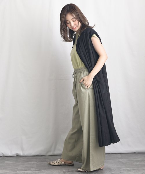 ARGO TOKYO(アルゴトウキョウ)/Color Cotton Shirt Sleeveless GatherOne－piece 2902402　カラーコットンシャツスリーブレスギャザーワンピース　/img13