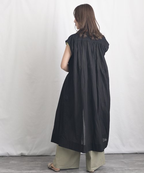 ARGO TOKYO(アルゴトウキョウ)/Color Cotton Shirt Sleeveless GatherOne－piece 2902402　カラーコットンシャツスリーブレスギャザーワンピース　/img14