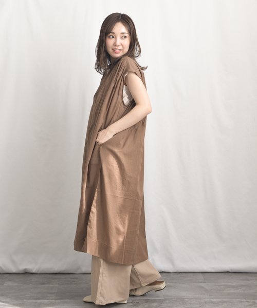 ARGO TOKYO(アルゴトウキョウ)/Color Cotton Shirt Sleeveless GatherOne－piece 2902402　カラーコットンシャツスリーブレスギャザーワンピース　/img17