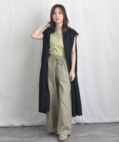 ARGO TOKYO(アルゴトウキョウ)/Color Cotton Shirt Sleeveless GatherOne－piece 2902402　カラーコットンシャツスリーブレスギャザーワンピース　/img36