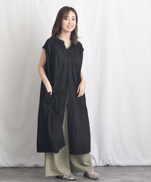 ARGO TOKYO(アルゴトウキョウ)/Color Cotton Shirt Sleeveless GatherOne－piece 2902402　カラーコットンシャツスリーブレスギャザーワンピース　/img42