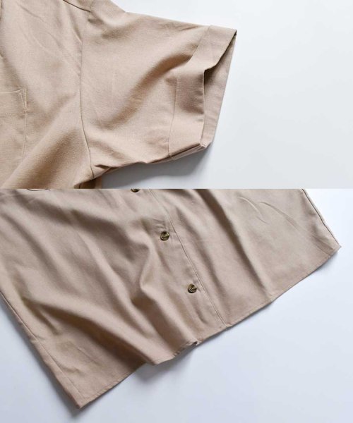 ARGO TOKYO(アルゴトウキョウ)/Cotton Linen Open Collar Shirt 23021　コットンリネンオープンカラーシャツ　トップス　シャツ　ブラウス　リネンシャツ　オープン/img18
