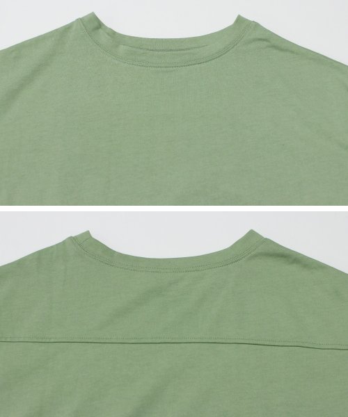 Fizz(フィズ)/OE天竺 サイドボタン裾ラウンドビッグTシャツ　CHiLL365 SS　ワイド　半袖/img16