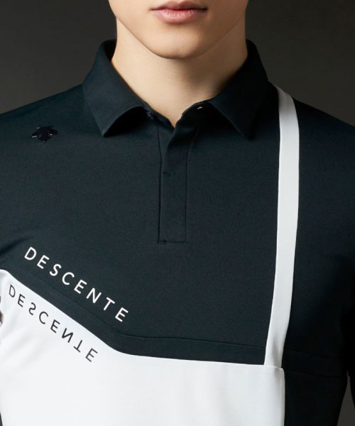 DESCENTE GOLF(デサントゴルフ)/トリアセテートリバース鹿の子切り替えシャツ【アウトレット】/img02