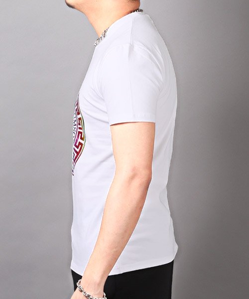 LUXSTYLE(ラグスタイル)/RUMSODA(ラムソーダ)レインボー箔プリントTシャツ/Tシャツ メンズ 半袖 プリント ロゴ レインボー箔/img02