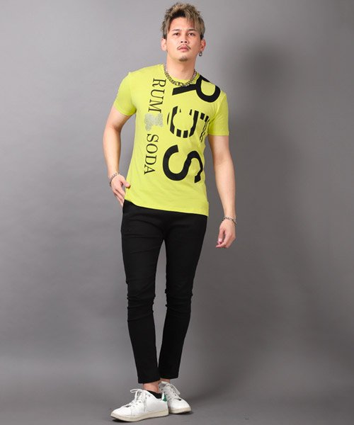 LUXSTYLE(ラグスタイル)/RUMSODA(ラムソーダ)ライトストーンTシャツ/Tシャツ メンズ 半袖 ロゴ プリント ラインストーン/img04