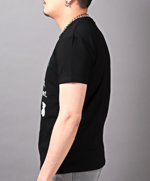LUXSTYLE(ラグスタイル)/RUMSODA(ラムソーダ)チェーン刺繍Tシャツ/Tシャツ メンズ 半袖 チェーン刺繍 ロゴ カラフル クマ/img02