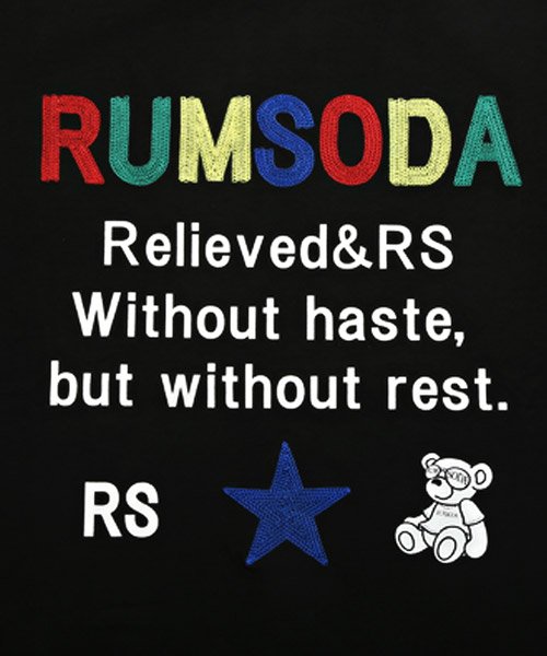 LUXSTYLE(ラグスタイル)/RUMSODA(ラムソーダ)チェーン刺繍Tシャツ/Tシャツ メンズ 半袖 チェーン刺繍 ロゴ カラフル クマ/img12
