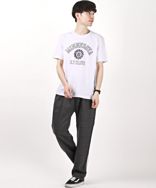 LUXSTYLE(ラグスタイル)/カレッジロゴプリントTシャツ/Tシャツ メンズ 半袖 ロゴ プリント カレッジロゴ/img04