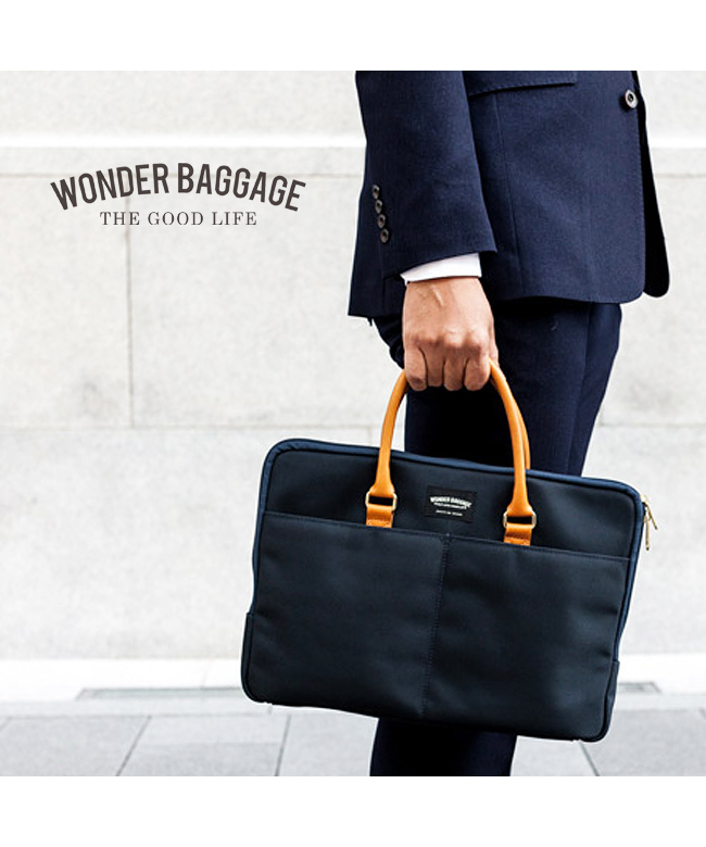 ワンダーバゲージ グッドマンズ ビジネスバッグ メンズ スリム 小さめ A4 WONDER BAGGAGE wb－g－016