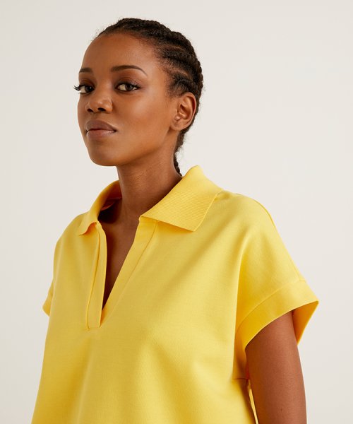 BENETTON (women)(ベネトン（レディース）)/ビッグカラー半袖ポロシャツ/img02