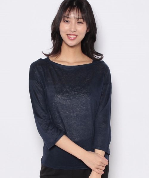 BENETTON (women)(ベネトン（レディース）)/リネンボートネック7分袖Tシャツ・カットソー/img31