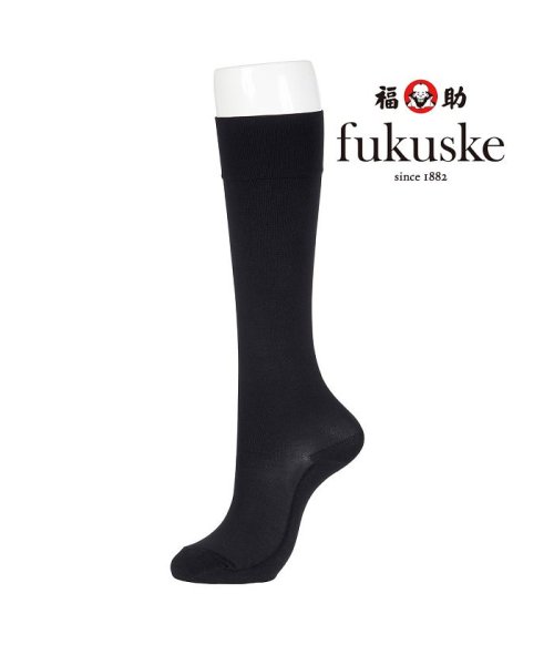 fukuske(フクスケ)/福助 公式 靴下 レディース fukuske マイクロマフィン ハイソックス 4363v002<br>22－24cm ブラック 婦人 女性 フクスケ fukus/img01