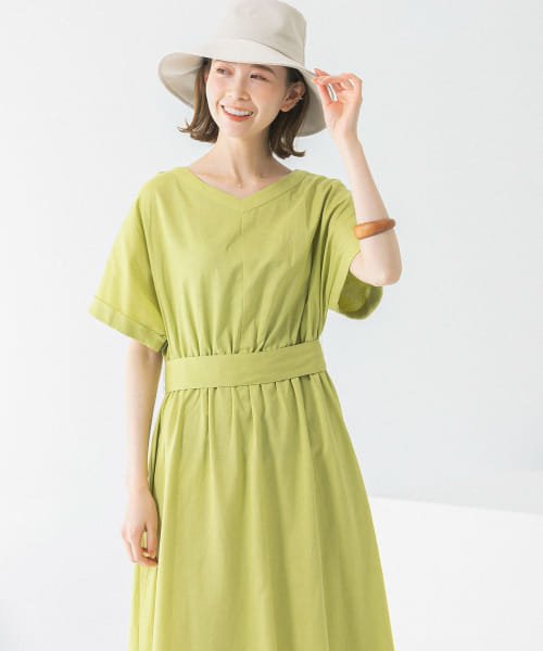 URBAN RESEARCH ROSSO(URBAN　RESEARCH　ROSSO)/『UR GREEN』2WAYウエストマークワンピース/img01