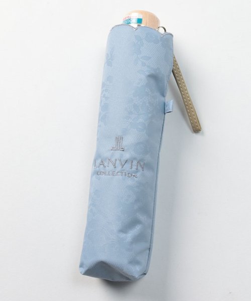 LANVIN Collection(umbrella)(ランバンコレクション（傘）)/晴雨兼用折りたたみ日傘　”ジャガード×スカラ刺繍レース”/img02