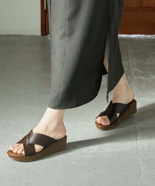 Fashion Letter(ファッションレター)/[S－LL] 歩きやすさも美脚見えもどちらも欲しい大人のためのクロスデザインサボサンダル 日本製 サンダル 美脚 ミュール サンダル レディース 歩きやすい 軽/img16