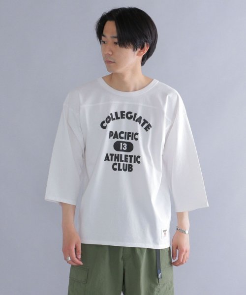 SHIPS MEN(シップス　メン)/*【SHIPS別注】Collegiate Pacific: 2WAY カレッジプリント フットボール Tシャツ/img11