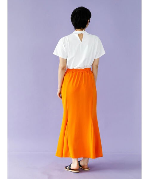 KOE(コエ)/カットジョーゼット裾フレアマーメイドスカート/img14