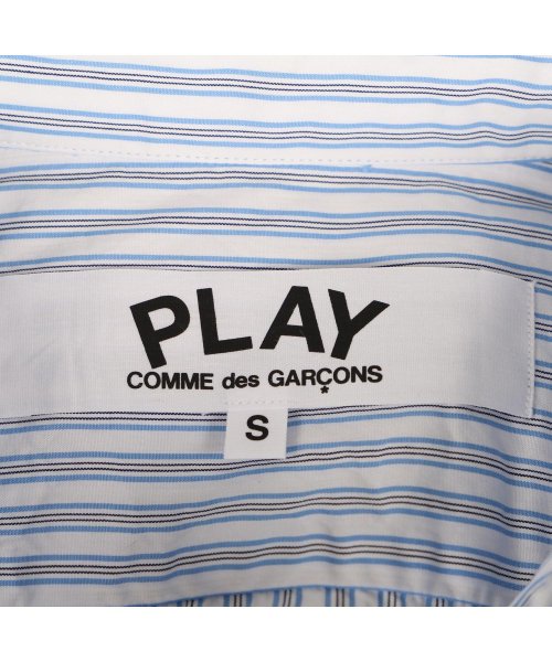 COMME des GARCONS(コムデギャルソン)/プレイ コムデギャルソン PLAY COMME des GARCONS シャツ 長袖 メンズ ストライプ ブラックハート ロゴ PLAY S STRIPED S/img04