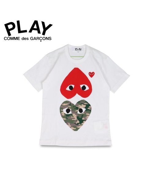 プレイ コムデギャルソン Play Comme Des Garcons Tシャツ 半袖 メンズ レッドハート カモフラージュ 迷彩柄 ロゴ Play Camou コムデギャルソン Commedesgarcons Magaseek