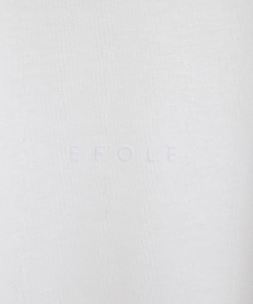 TOPKAPI EFOLE(トプカピ エフォル)/【EFOLE】 綿リネン フロッキーロゴ コンパクトTシャツ/img05