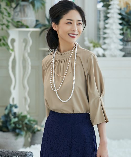 DRESS+(ドレス プラス)/チェーン×2連フェイクパールデザインネックレス　結婚式 パーティードレス パーティー/img05