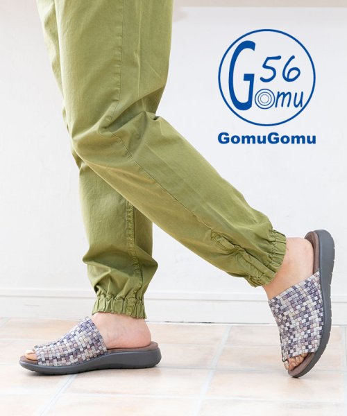 Gomu56(ゴムゴム)/【Gomu57】洗えるゴムメッシュコンフォートサンダル/img01