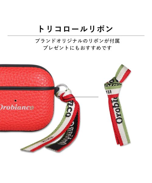 Orobianco(オロビアンコ)/オロビアンコ Orobianco エアーポッズプロ AirPods Proケース カバー メンズ PU LEATHER AIRPODS PRO CASE ブラッ/img08