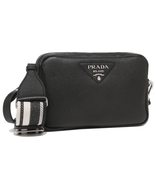 PRADA(プラダ)/プラダ ショルダーバッグ ヴィテロダイノ ロゴ ブラック レディース PRADA 1BH082 2DKV 3OM F0002/img01