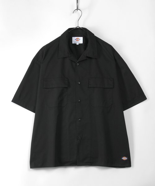 Dickies(Dickies)/【Dickies/ディッキーズ】オーバーサイズ TCツイルワークシャツ オープンカラーシャツ/半袖 開襟シャツ/シャツジャケット/img04