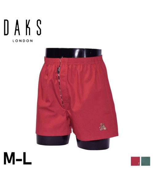 DAKS(ダックス)/ダックス DAKS トランクス 下着 インナー アンダーウェア メンズ 前開き M－L メンズ下着 男性 TRUNKS レッド グリーン 0183－01/img01