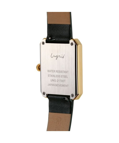 Ungrid(アングリッド)/アングリッド Ungrid 腕時計 レディース SIGNATURE SQUARE LEATHER WATCH ブラック キャメル ブラウン グリーン シルバー /img05