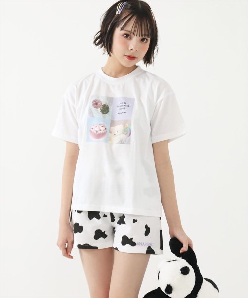 ANAP　GiRL(アナップガール)/ルームウェア転写Tシャツ×カウ柄パンツセット/img04