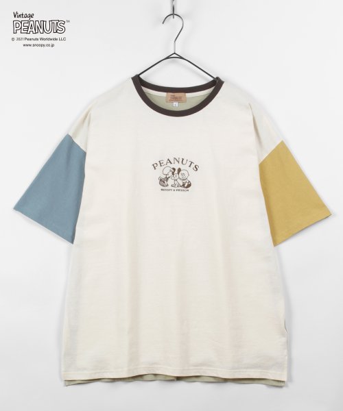 PEANUTS(ピーナッツ)/【PEANUTS/ピーナッツ】スヌーピー ビッグシルエット プリント半袖Tシャツ/img03