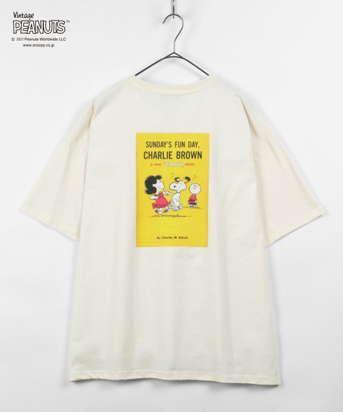 PEANUTS(ピーナッツ)/【PEANUTS/ピーナッツ】スヌーピー ビッグシルエット プリント半袖Tシャツ/img05