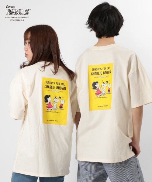 PEANUTS(ピーナッツ)/【PEANUTS/ピーナッツ】スヌーピー ビッグシルエット プリント半袖Tシャツ/img06