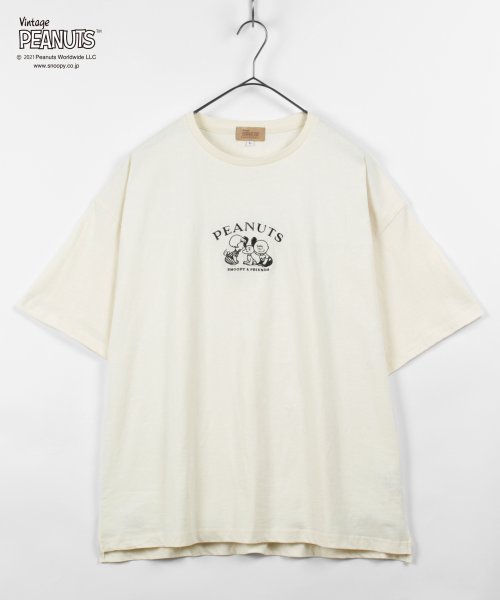 PEANUTS(ピーナッツ)/【PEANUTS/ピーナッツ】スヌーピー ビッグシルエット プリント半袖Tシャツ/img08