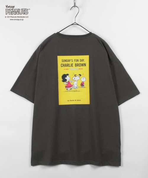 PEANUTS(ピーナッツ)/【PEANUTS/ピーナッツ】スヌーピー ビッグシルエット プリント半袖Tシャツ/img12