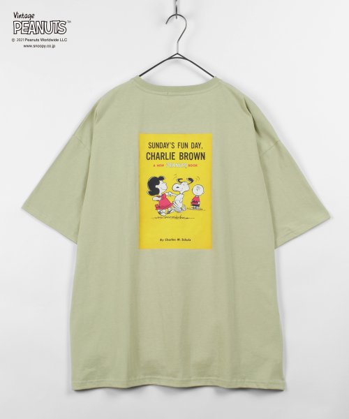PEANUTS(ピーナッツ)/【PEANUTS/ピーナッツ】スヌーピー ビッグシルエット プリント半袖Tシャツ/img14